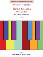 Three Studies, Op. 65 piano sheet music cover